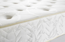 HyCare Ortho mattress border with gold rope piping and leaf jacquard side panel