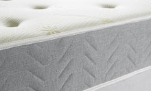 Memory Ortho mattress edge showing the charcoal wave-quilted border and tufted top