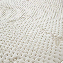 Close-up of the ripple-textured wool and cotton cover on the Reeves mattress