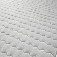 Close-up of the firm ridged knitted cover on the Rock extra firm mattress