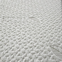 Close-up of the soft pebbled quilted top of the Savoy wool and cotton mattress